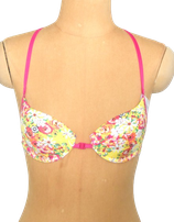 SCHIESSER bikinitop, roze/geel/multicolor, Mt. 70 AA