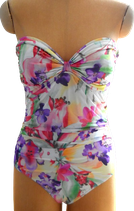 JETS badpak, strapless bathing suit, multicolor, Mt. M