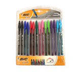 BIC Pluma Cristal Colores 15 pzs.