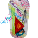 TRYME Juego de Geometría Flexible Neon (6603)