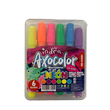 INDRA Axocolor marcadores con aroma 6 pzas neón (0088N)