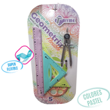 TRYME Juego de Geometría Flexible Pastel (6604)