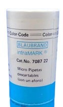 MICROPIPETA DESECHABLE AFORADA DE 25 µL DE 125 MM DE LONGITUD CON CODIGO DE COLOR 2 X BLANCO PAQ. C/250 PZS MARCA: BRAND CATALOGO: 708722 $650 IVA Incluido