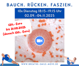 Bauch. Rücken. Faszien. - DI 18:15-19:15 Uhr (online) ab 2.9.25