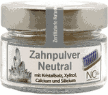 Zahnpulver 90g mentholfrei, mit Kristallsalz und Xylit Hurtig