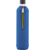 Dora's Glasflasche mit Neoprenbezug blau 500ml