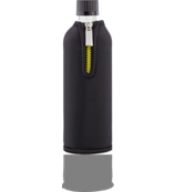 Dora's Glasflasche mit Neoprenbezug schwarz 500ml