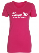 Braut des Jahres T-Shirt pink