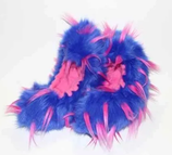 FuzzySoakers BLUE AND HOT PINK CRAZY FUR