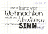 Textstempel SO KURZ VOR WEIHNACHTEN