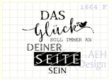 Textstempel DAS GLÜCK SOLL (Restbestand: wenn weg, dann weg)
