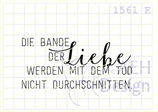 Textstempel  DIE BANDE DER LIEBE