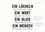Textstempel EIN LÄCHELN