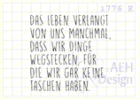 Textstempel DAS LEBEN VERLANGT