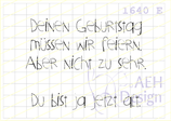 Textstempel DEINEN GEBURTSTAG