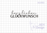 Textstempel HERZLICHEN GLÜCKWUNSCH (#1)