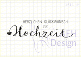 Textstempel HERZLICHEN GLÜCKWUNSCH ZUR HOCHZEIT