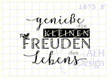 Textstempel GENIEßE DIE KLEINEN FREUDEN