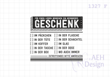 Textstempel GESCHENK