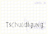 Textstempel TSCHULDIGUNG