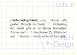 Textstempel GEBURTSTAGSKIND-DEFINITION