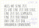 Textstempel ALLES HAT SEINE ZEIT