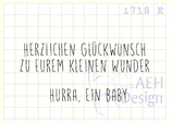 Mini-Stempelset HURRA, EIN BABY