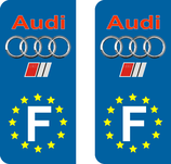 Lot de 2 adhésifs Audi logo sport Europe.