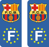 Lot de 2 stickers FC Barcelone Europe