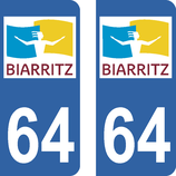 Lot de 2 adhésifs de la Ville de Biarritz