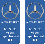 Lot de 2 stickers Mercedes n° au choix