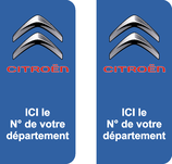 Lot de 2 stickers Citroen N° de Départ au choix