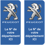 Lot de 2 adhésifs Peugeot N° au choix