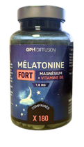 Mélatonine fort 1,8mg - 501 mg  + MAGNESIUM + VIT B6 (En flacon de 60  ou 180 comprimés)