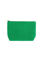 Trousse de maquillage de voyage légère en jacquard - Vert