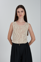 YES ZEE MAGLIA DONNA SMANICATA TRAFORATA NERO