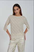 YES ZEE MAGLIA DONNA SCOLLO A BARCHETTA