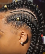Metall Braids/Dreads Ring Perle Gold