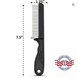 Untangler Kamm mit Griff, grob, Farbe: schwarz