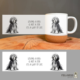 Tasse mit Korkboden | Grafik & Spruch *loving a dog...*