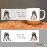 Tasse mit Korkboden | Tibet Terrier zobel & Spruch *loving a dog...*