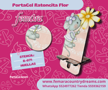 PORTACEL RATONCITA FLOR