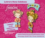 LETRERO NIÑA CALABAZA