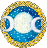 Wandbild Dreifach Mondsymbol
