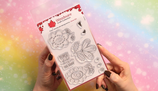 Woodware Petal Doodles Happy Soul Clear Stamps JGS856 Transparente Stempel für Bastel- und Papierprojekte