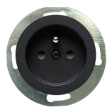 Prise de courant Schuko - enjoliveur noir mat