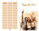 Happy New Year A7 2er klappkarte