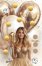 Birthday Girl gold Einzelchallenge A7