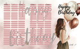 Happy Birthday 3er Klappkarte A6