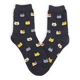 Socken bunte Katzengesichter schwarz